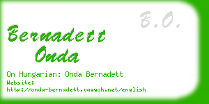 bernadett onda business card